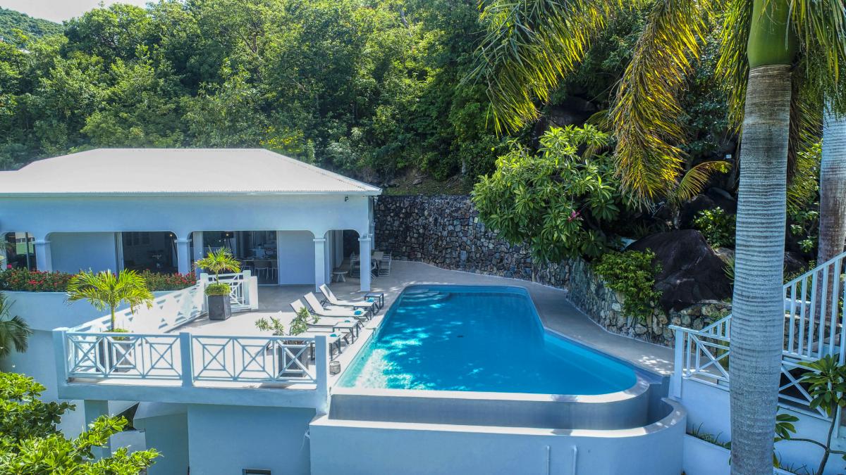 25 Location villa Casa Branca 3 chambres 6 personnes piscine vue mer à Anse Marcel à saint martin